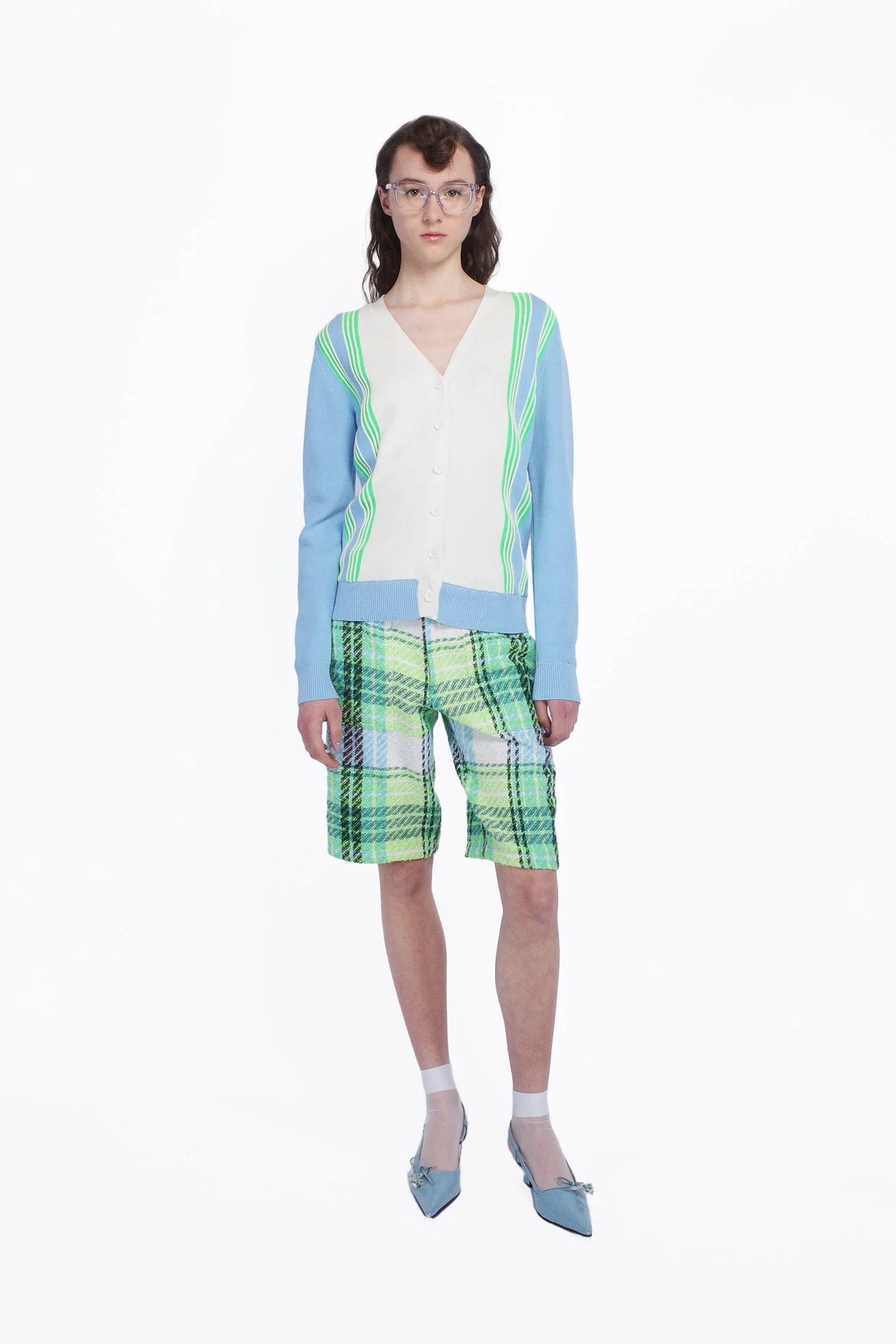 Amalfi Knit Cardigan - Baby Blue - Image 5