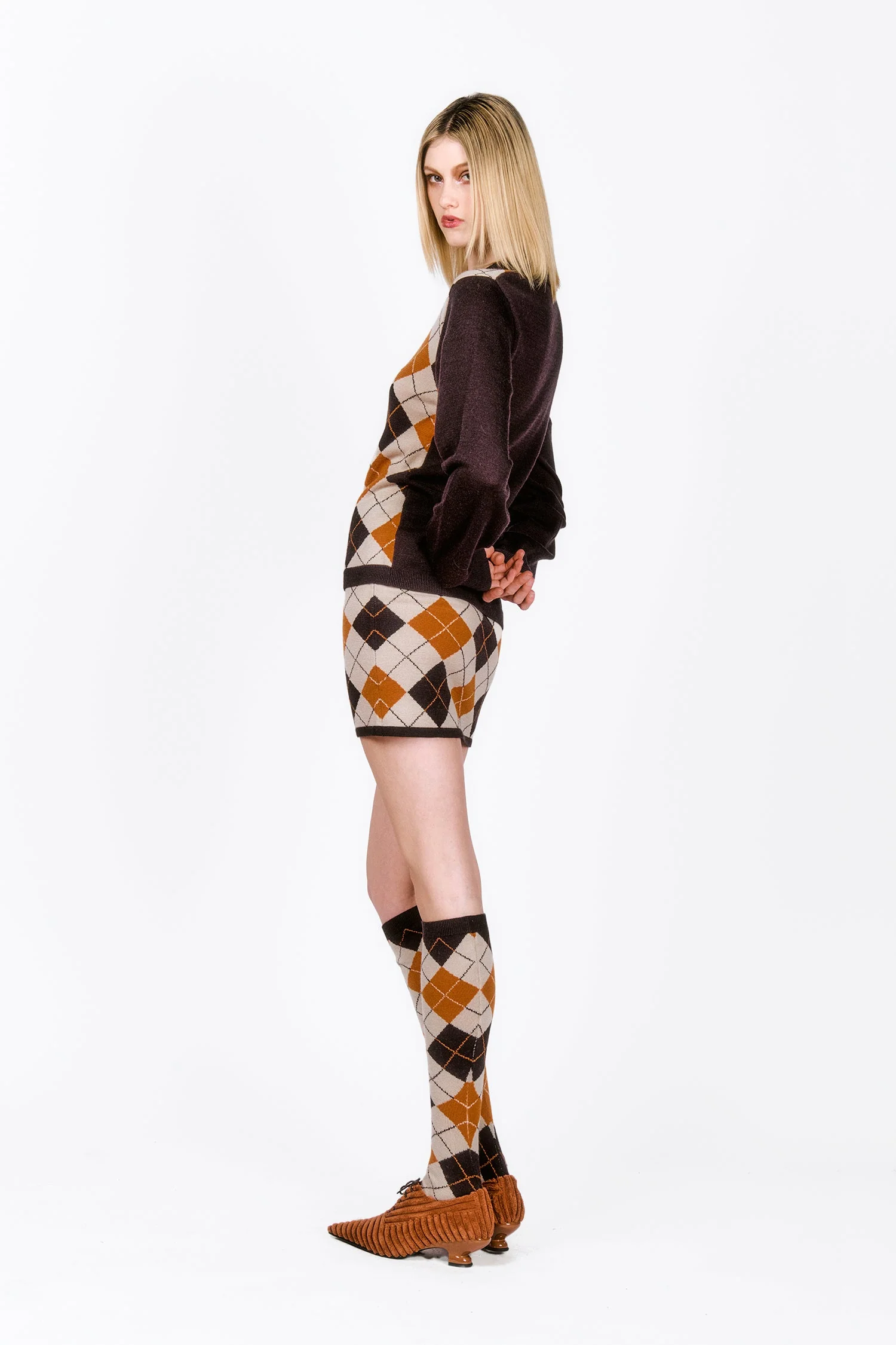Argyle Knitwear Skirt - Image 3