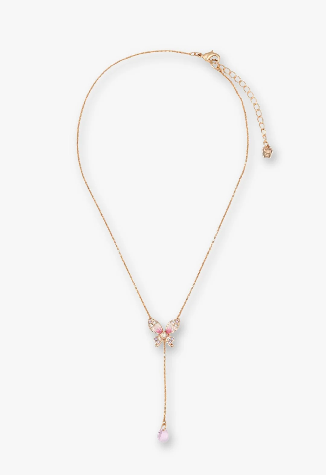 Crystal Bloom Butterfly Necklace
