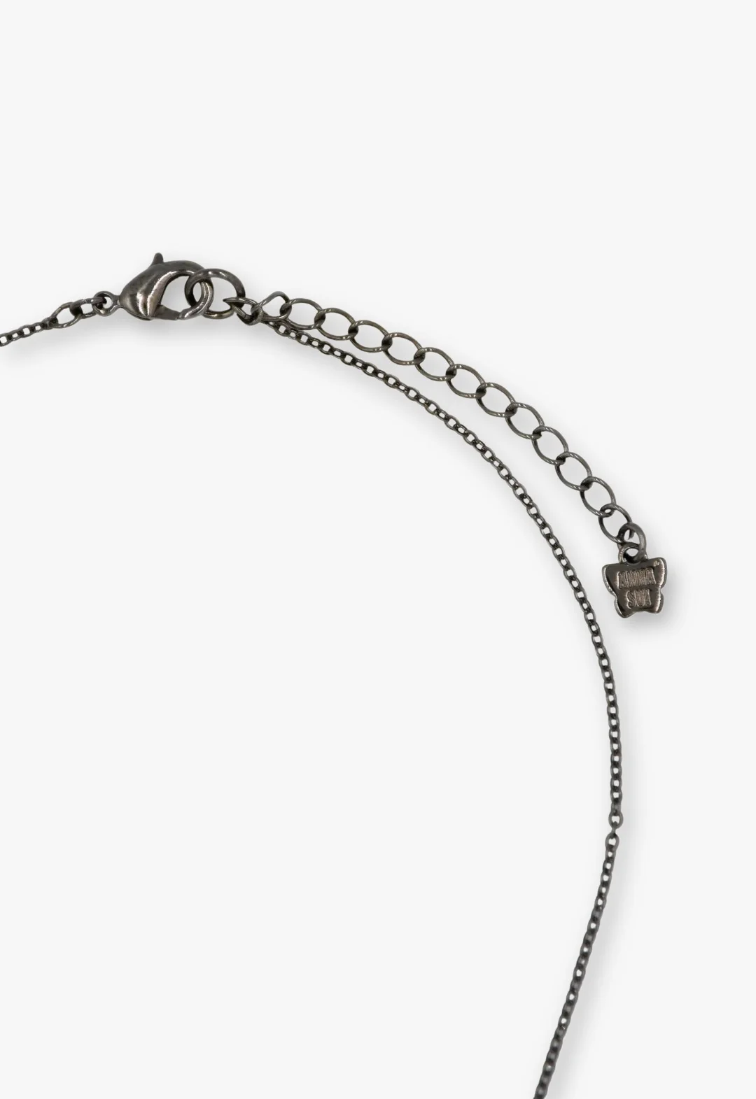 Dark Romance Butterfly Bow Necklace - Gunmetal - Image 3