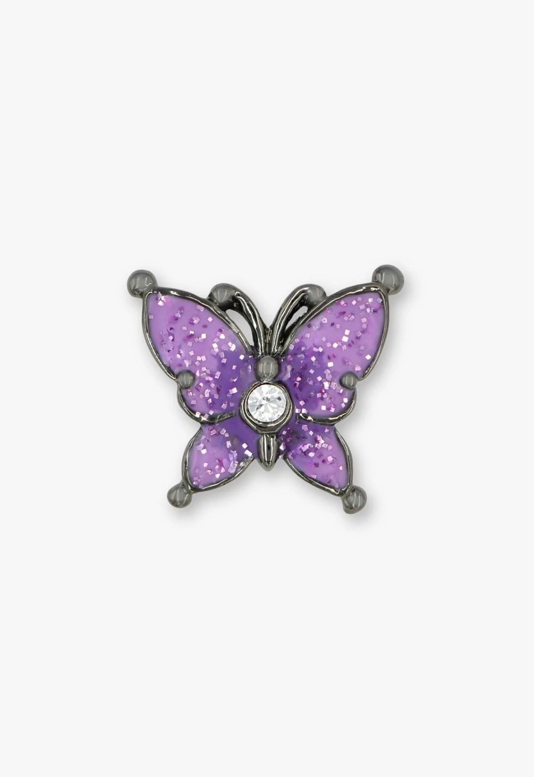 Twilight Gothic Butterfly Earrings - Gunmetal - Image 4