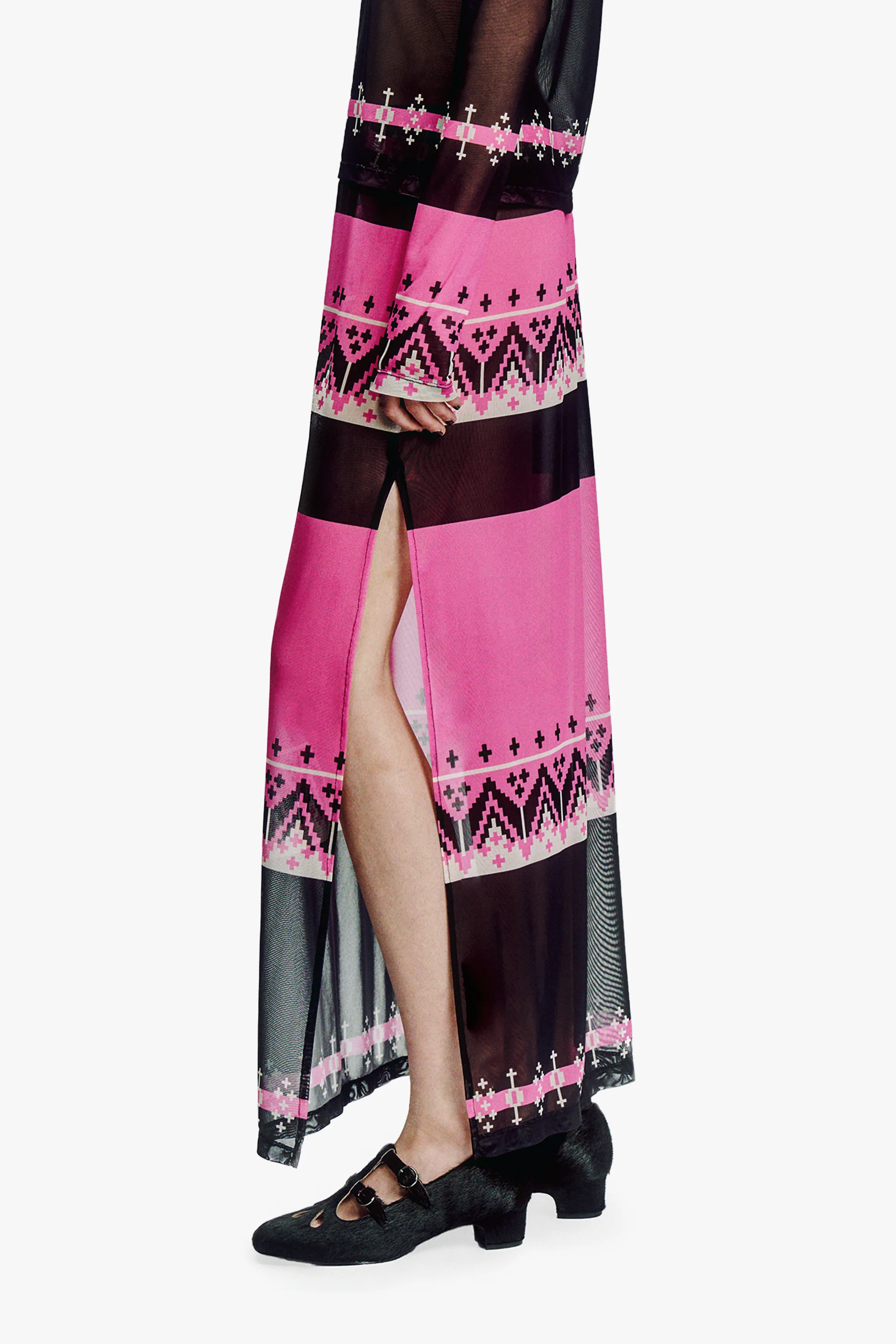 Fair Isle Mesh Skirt - Image 2