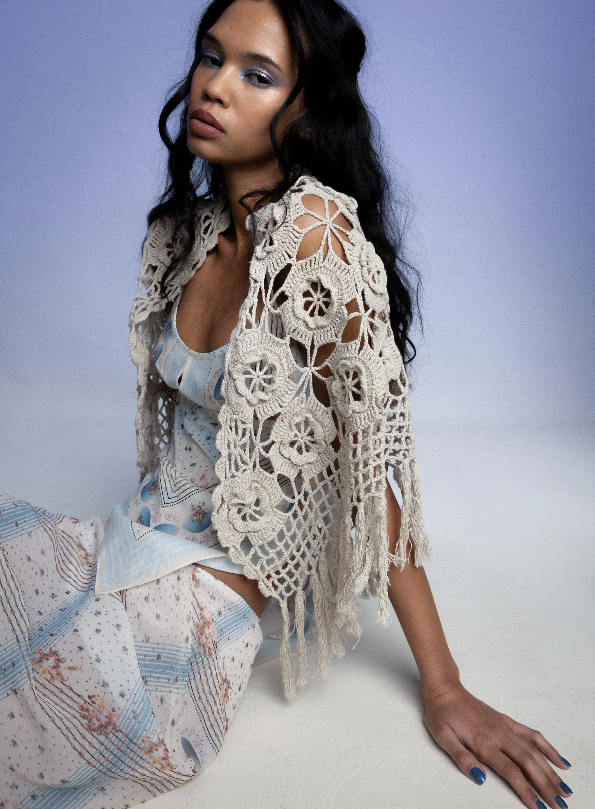 Heritage Scarf Print Apron Top - Image 6