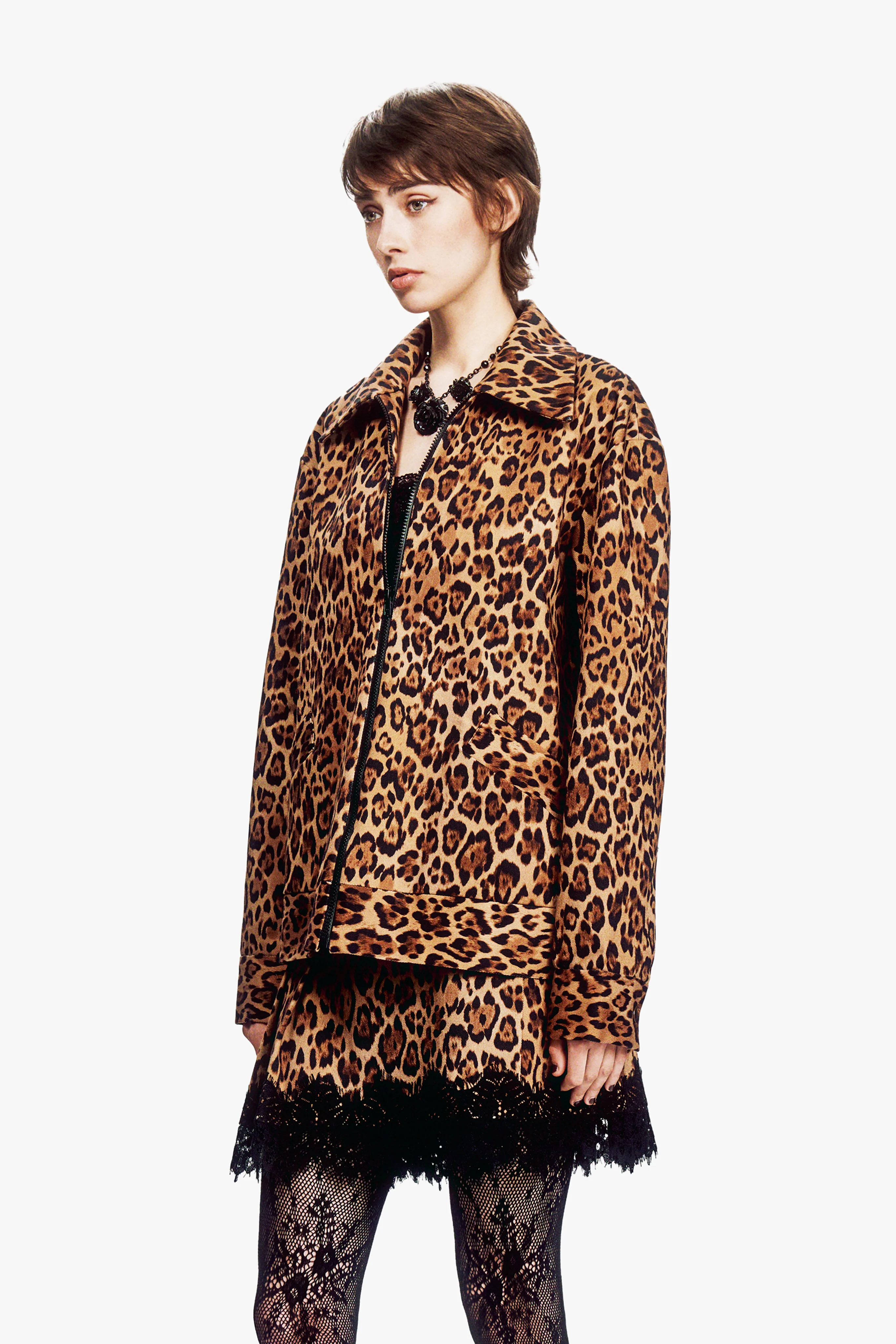 Leopard Denim Jacket - Image 3