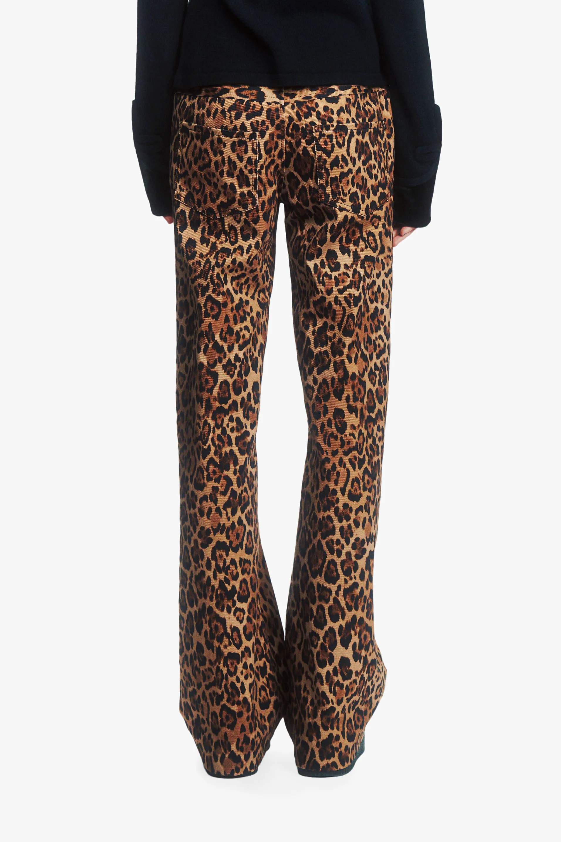 Leopard Denim Jeans - Image 3