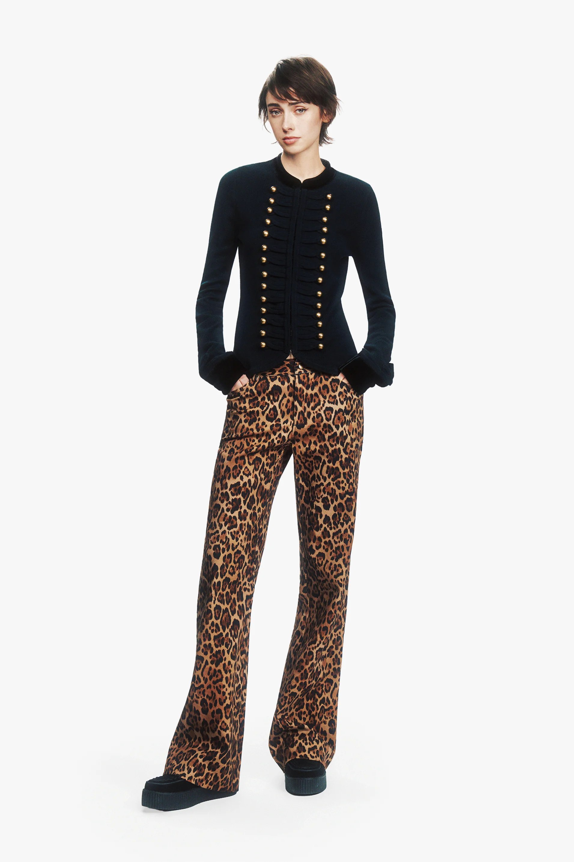 Leopard Denim Jeans - Image 4