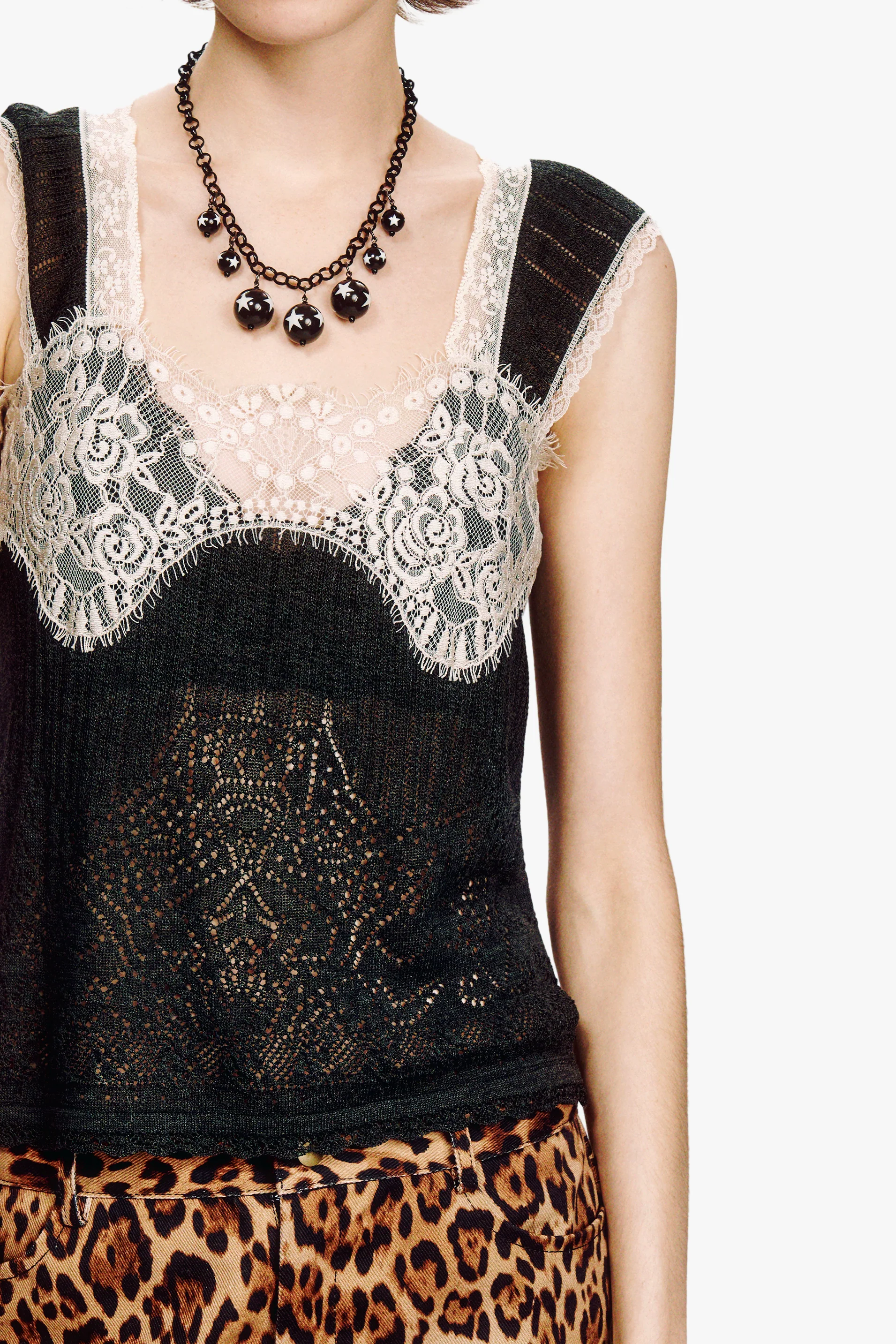 Lingerie Lace Knit Camisole - Image 2