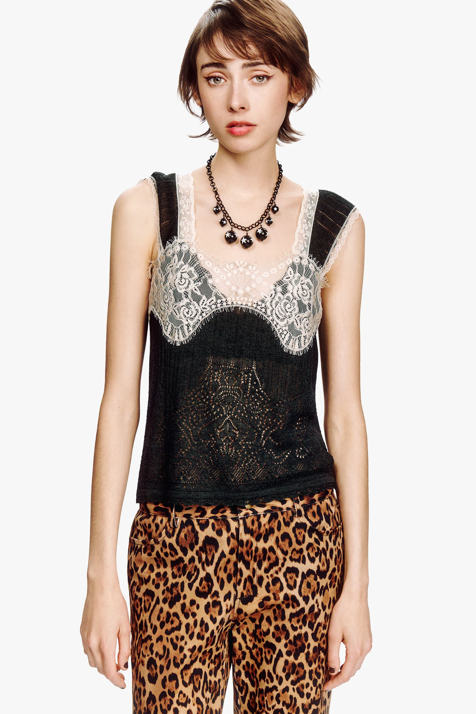 Lingerie Lace Knit Camisole - Image 6