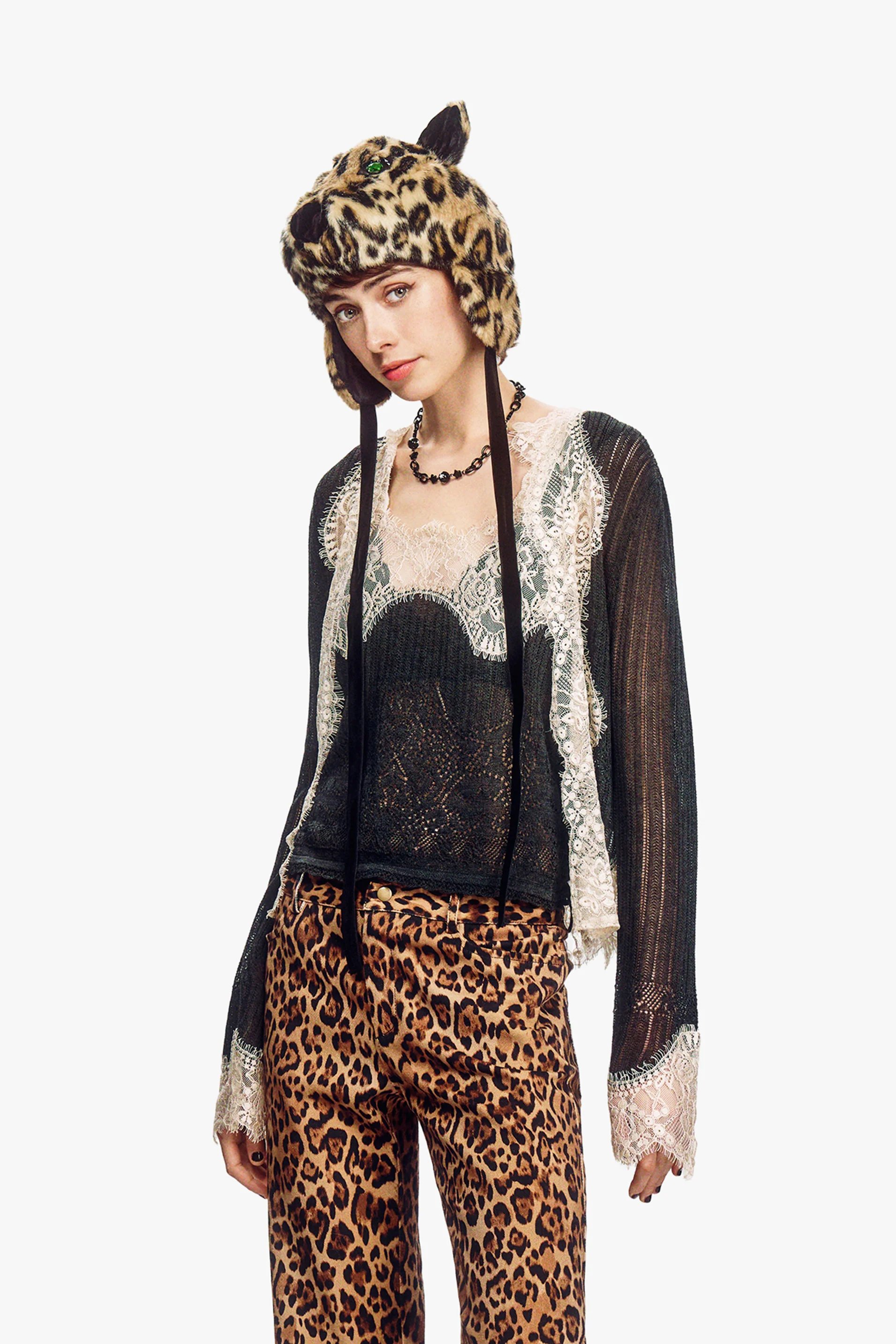 Lingerie Lace Knit Cardigan - Image 3