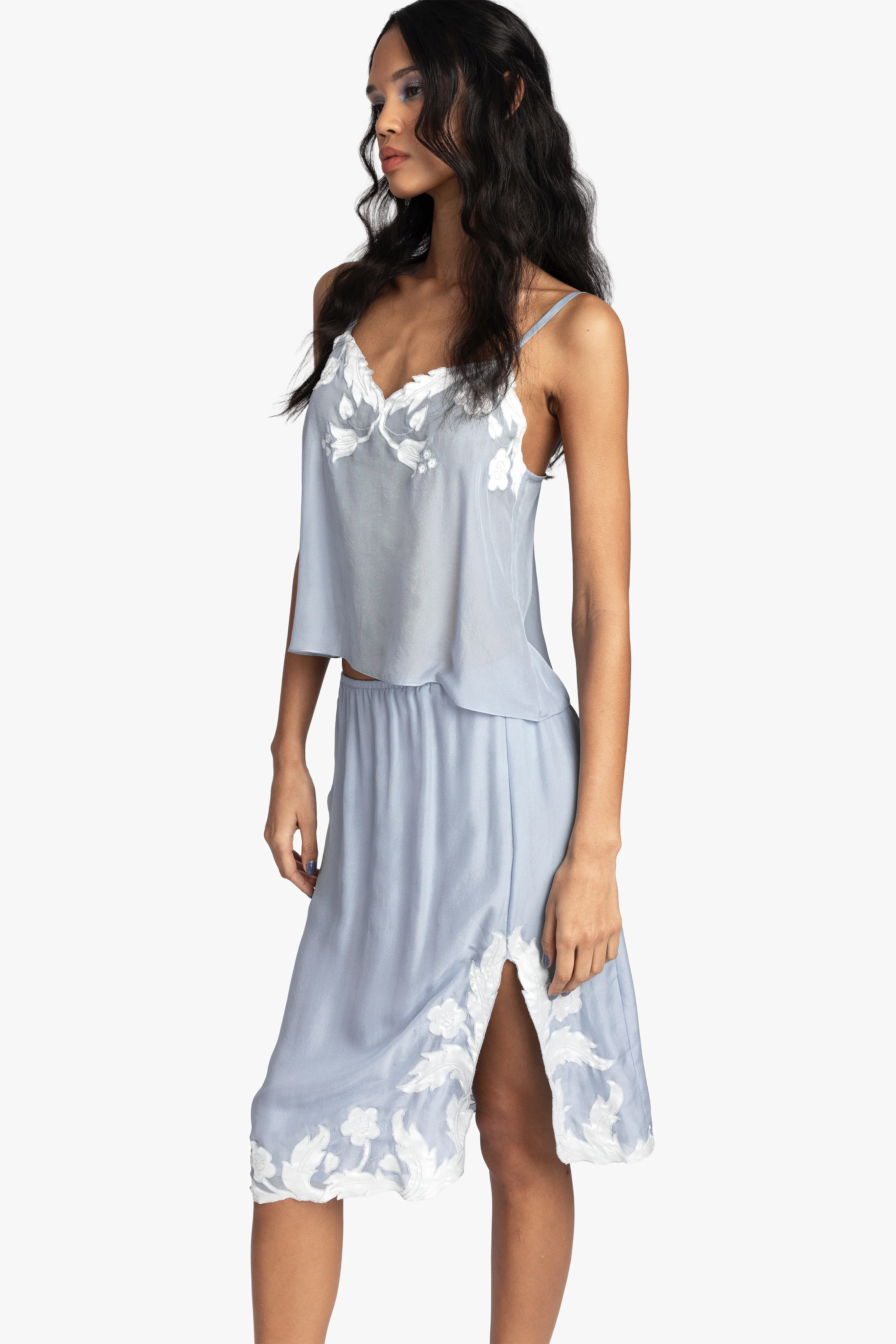 Nouveau Satin Applique Camisole - Image 7