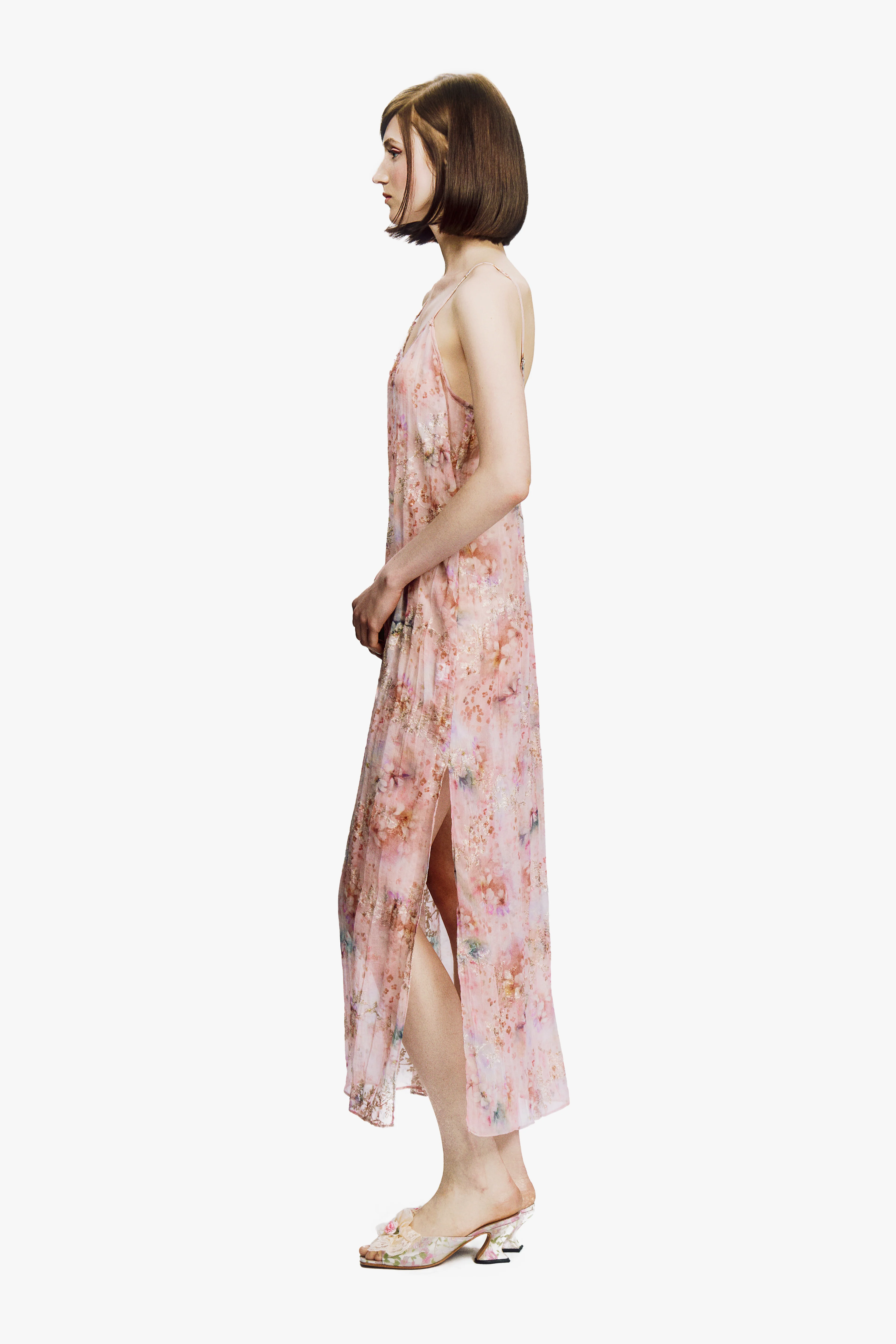 Oasis Blooms Slip Dress- Blush - Image 3
