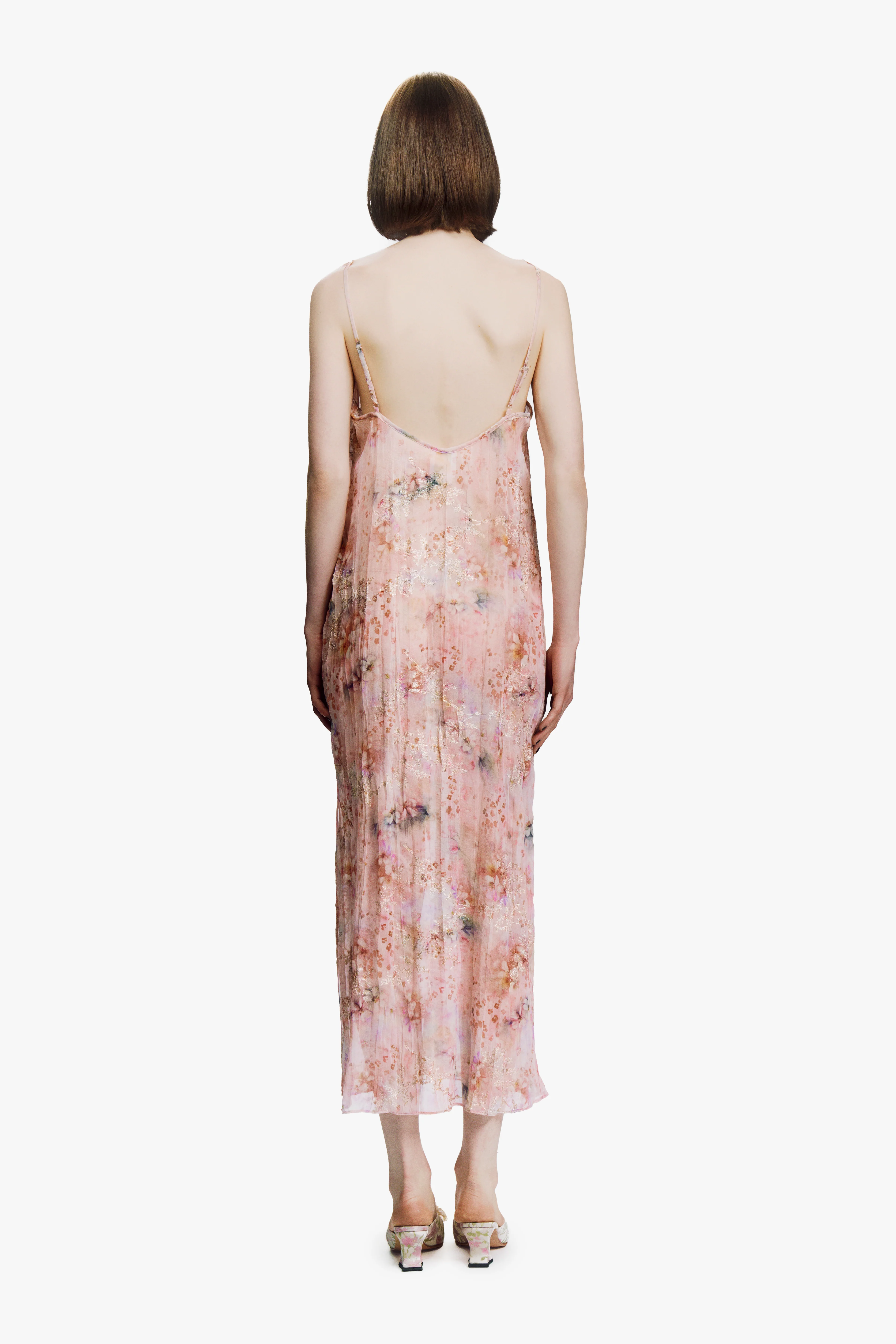 Oasis Blooms Slip Dress- Blush - Image 4