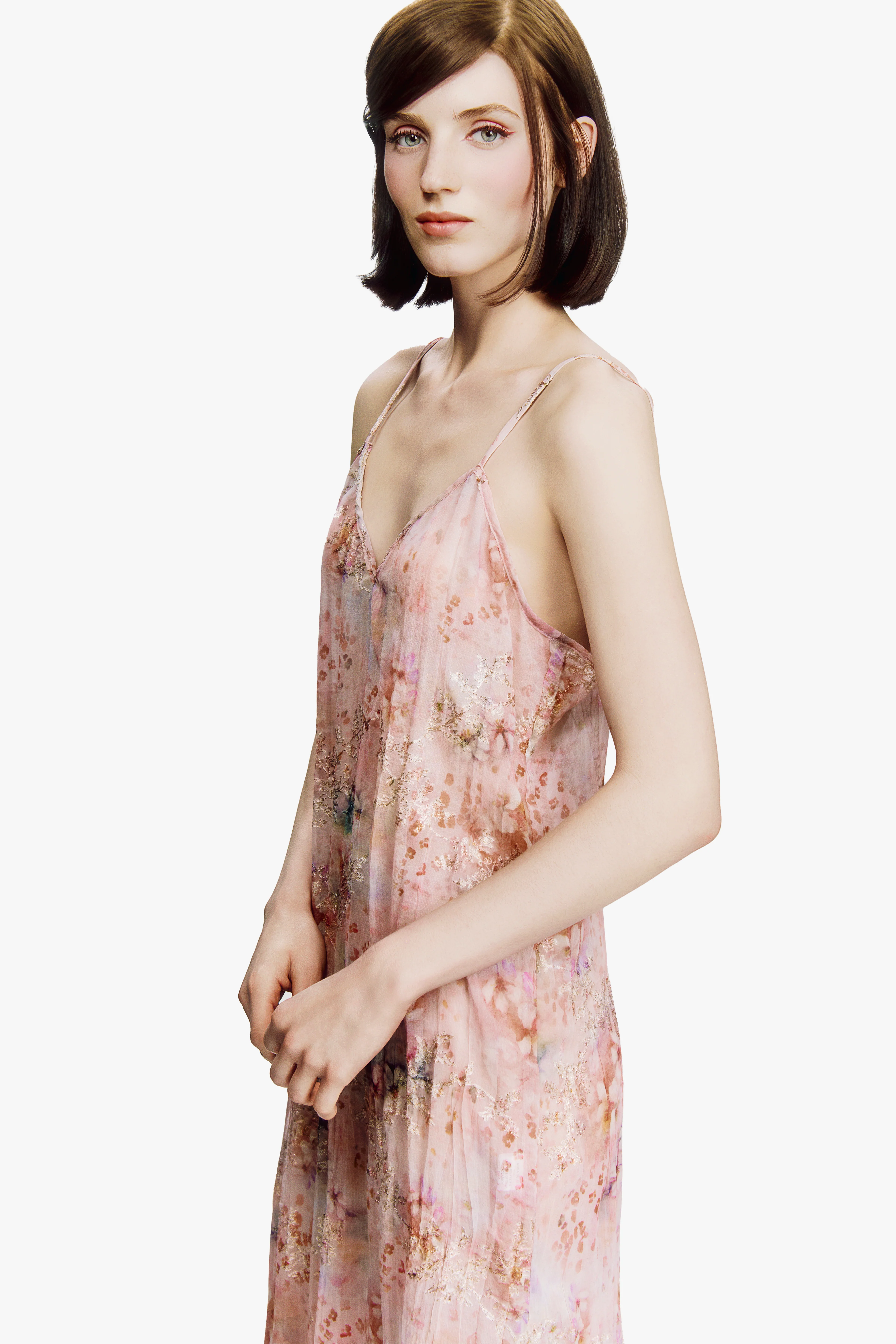 Oasis Blooms Slip Dress- Blush - Image 5