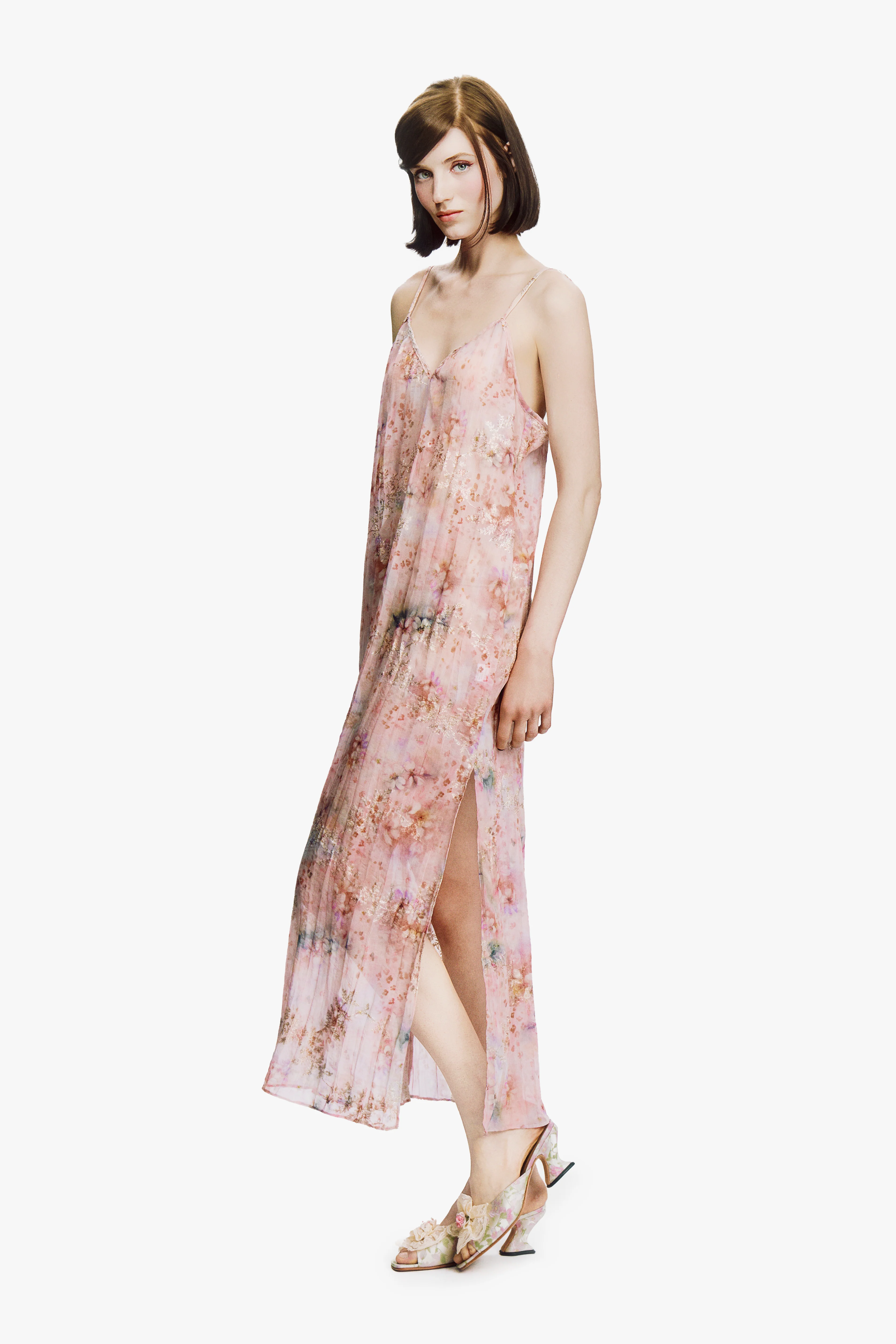 Oasis Blooms Slip Dress- Blush - Image 6