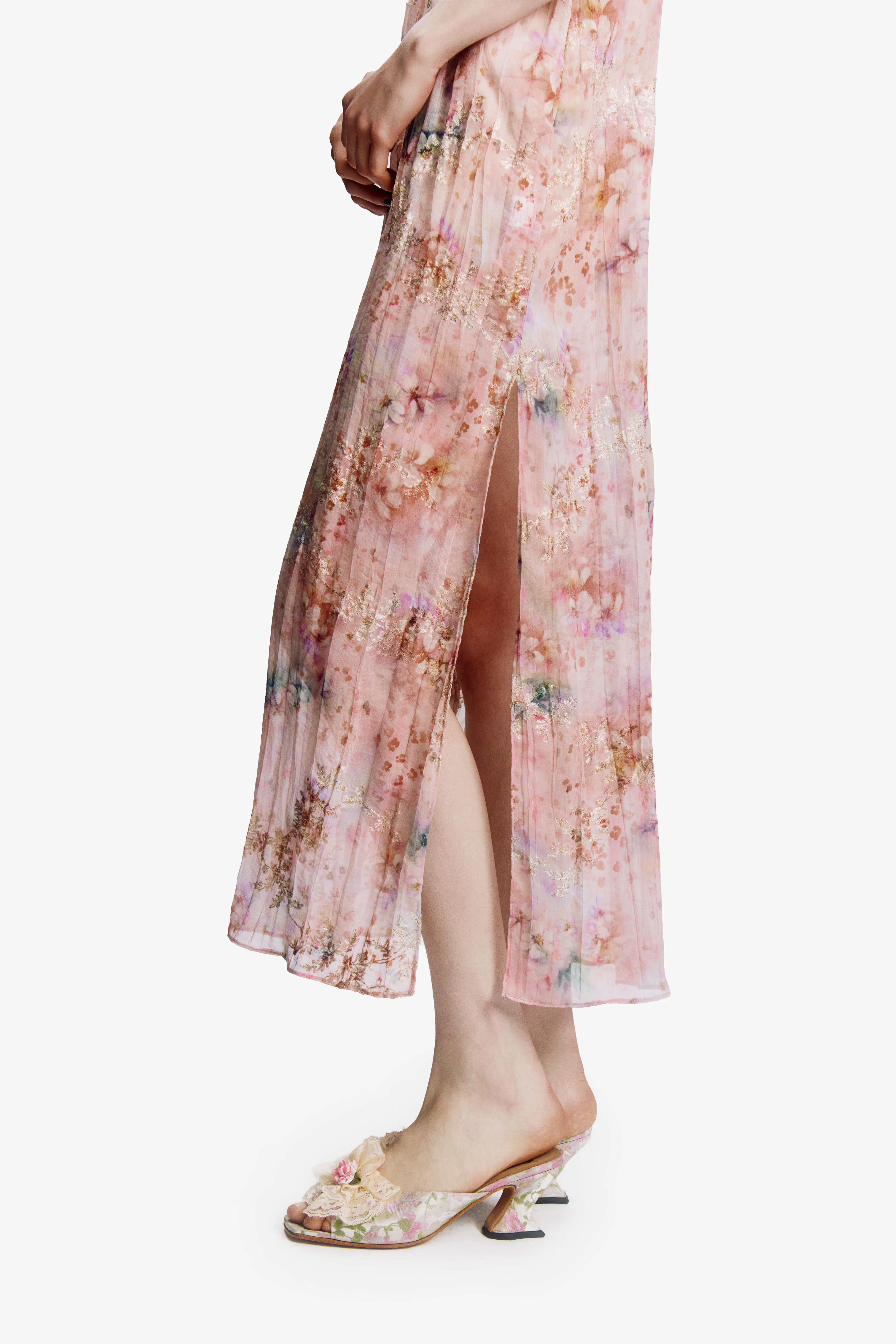 Oasis Blooms Slip Dress- Blush - Image 7