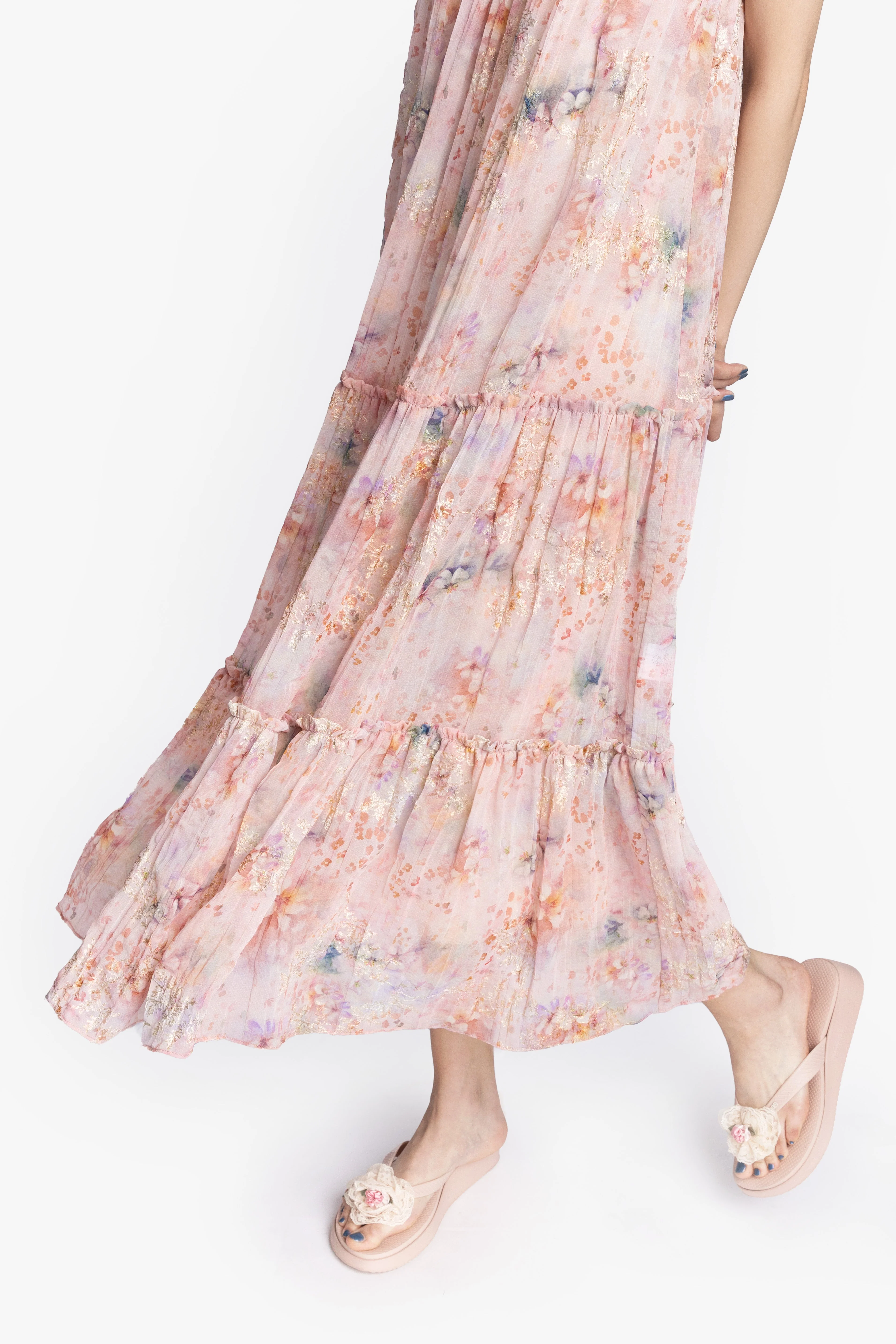 Oasis Blooms Tiered Maxi Dress - Image 8