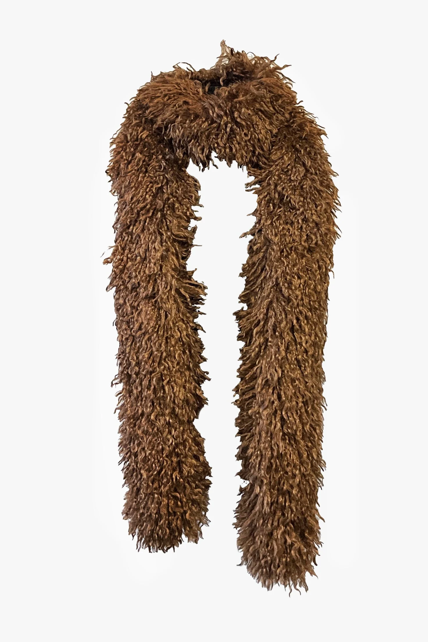 Faux Fur Scarf - Caramel