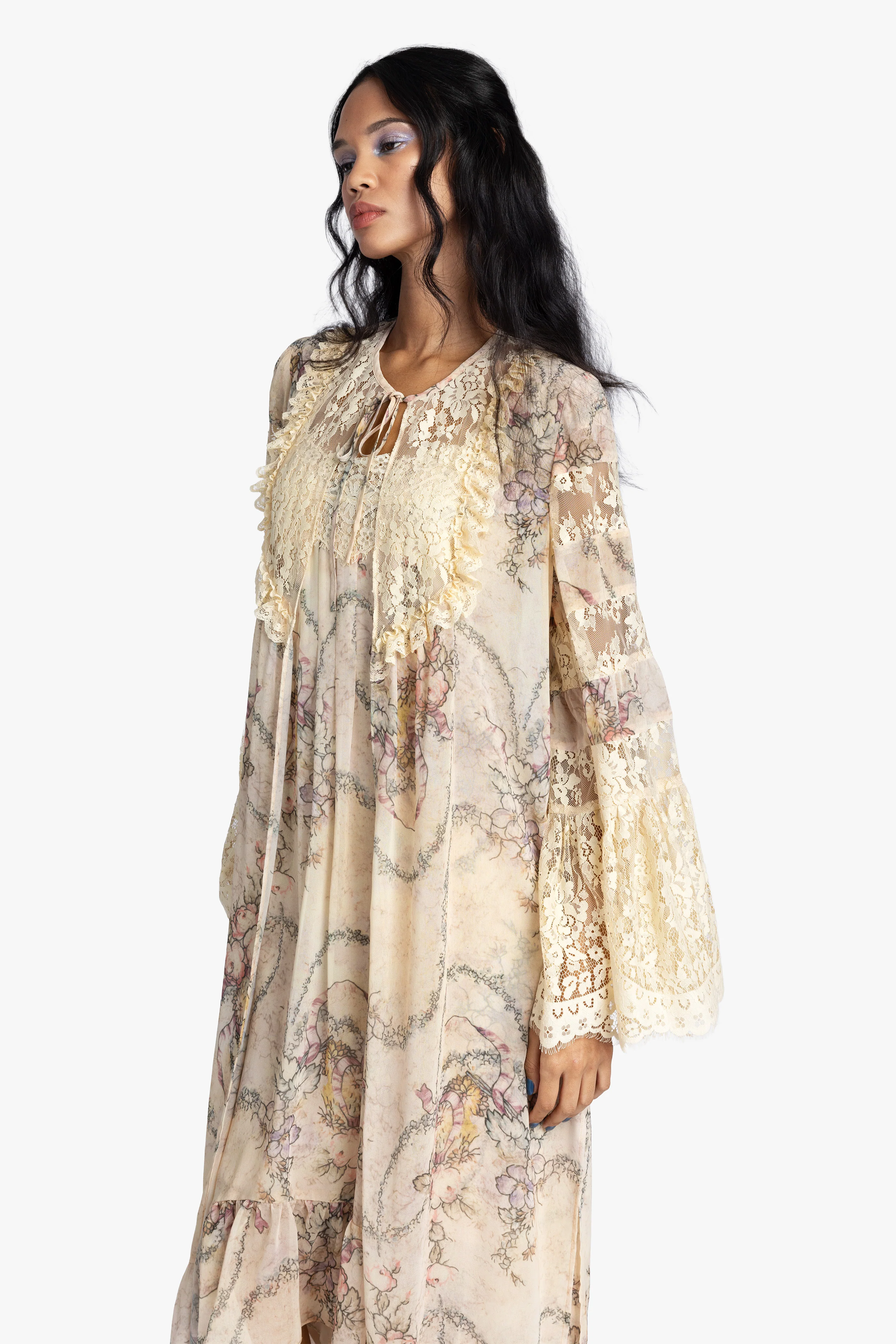 Spirit Bloom Chiffon Peignoir - Image 6