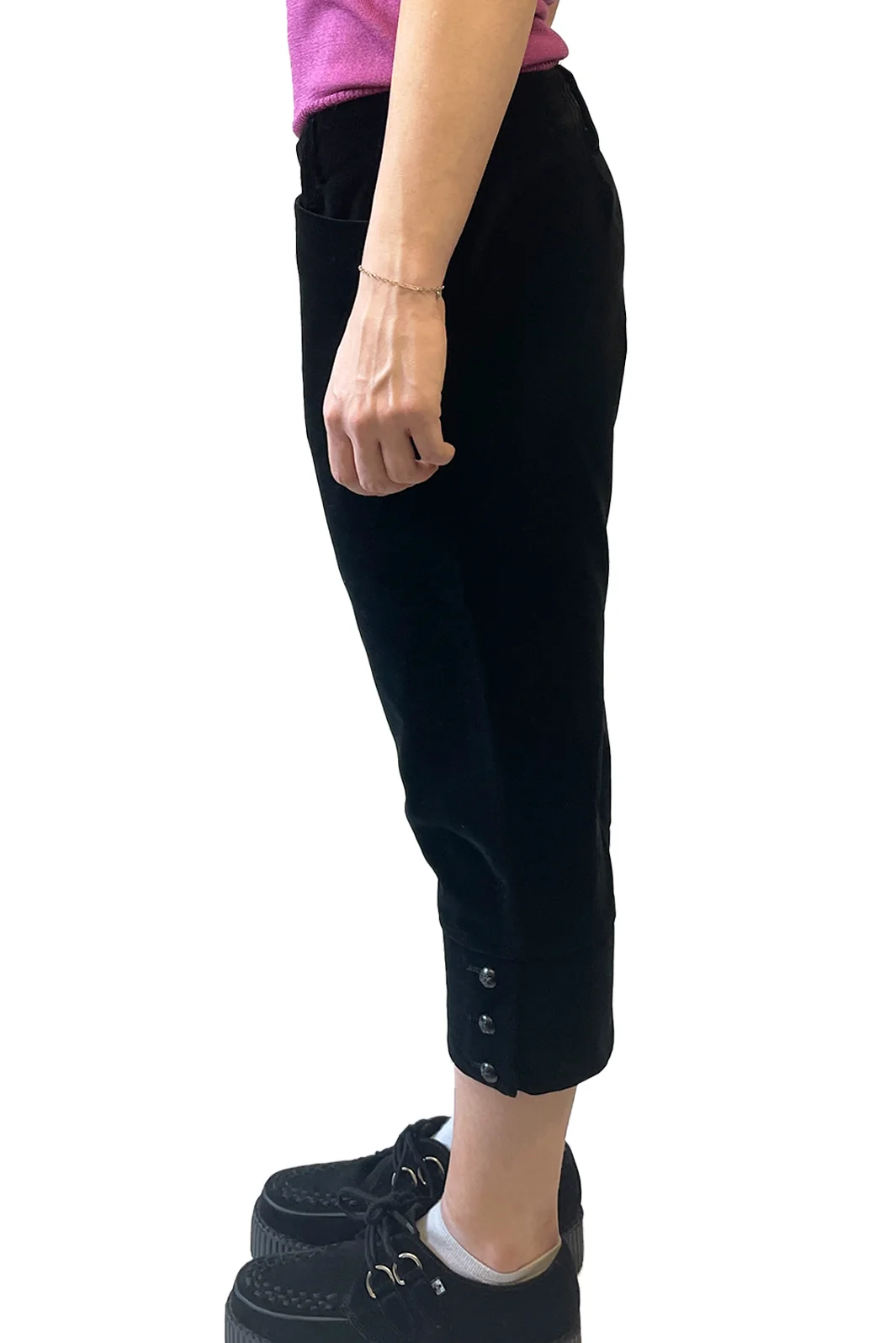 Vintage Anna Sui Fall 1994 Velvet Capris - Image 2